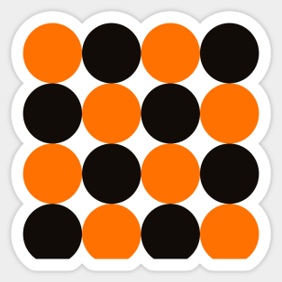 orange and black minimalist design Sticker